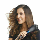 Simply Straight Ceramic Brush Hair Straightener Electric Heating Comb Magic As Seen on TV Black