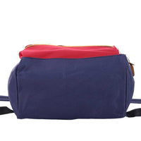 sac a dos pour femme bleu rouge beige