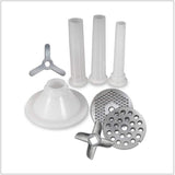 Weston #10 Manual Tinned Meat Grinder and Sausage Stuffer (36-1001-W), 4.5mm & 10mm plates, + 3 sausage funnels