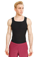 Sweat Shaper Men's Premium Workout Tank Top Slimming Polymer Weight Loss Sauna Vest, Black