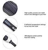 Hair Straightener Brush Fast Detangling Electric Comb, Ceramic Heating Anti-Static Anti-Scald Comb