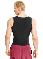 Sweat Shaper Men's Premium Workout Tank Top Slimming Polymer Weight Loss Sauna Vest, Black