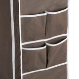 Yescom 10 Tier Shoe Rack Shelf Closet 45 Pair with Cover 5/8" Metal Tube Non-Woven Fabric Storage Organizer Coffee