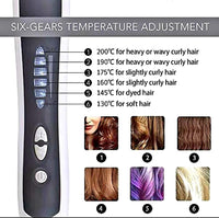 Hair Straightener Brush Fast Detangling Electric Comb, Ceramic Heating Anti-Static Anti-Scald Comb