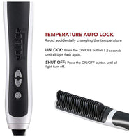 Hair Straightener Brush Fast Detangling Electric Comb, Ceramic Heating Anti-Static Anti-Scald Comb