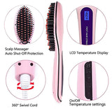 Hair Straightener Brush Fast Detangling Electric Comb, Ceramic Heating Anti-Static Anti-Scald Comb