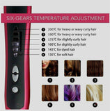 Hair Straightener Brush Fast Detangling Electric Comb, Ceramic Heating Anti-Static Anti-Scald Comb