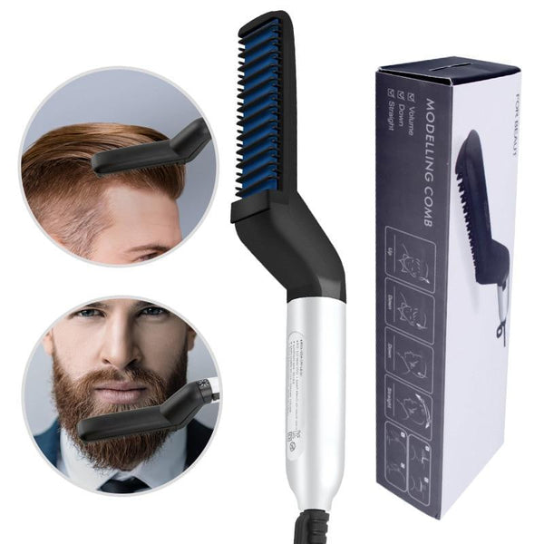 Multifunctional Hair Comb Brush Beard Straightener Hair Straighten Electric Beard Straightening Comb Quick Hair Styler For Men