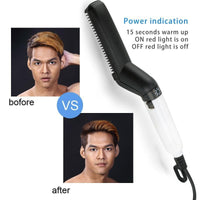 Multifunctional Hair Comb Brush Beard Straightener Hair Straighten Electric Beard Straightening Comb Quick Hair Styler For Men